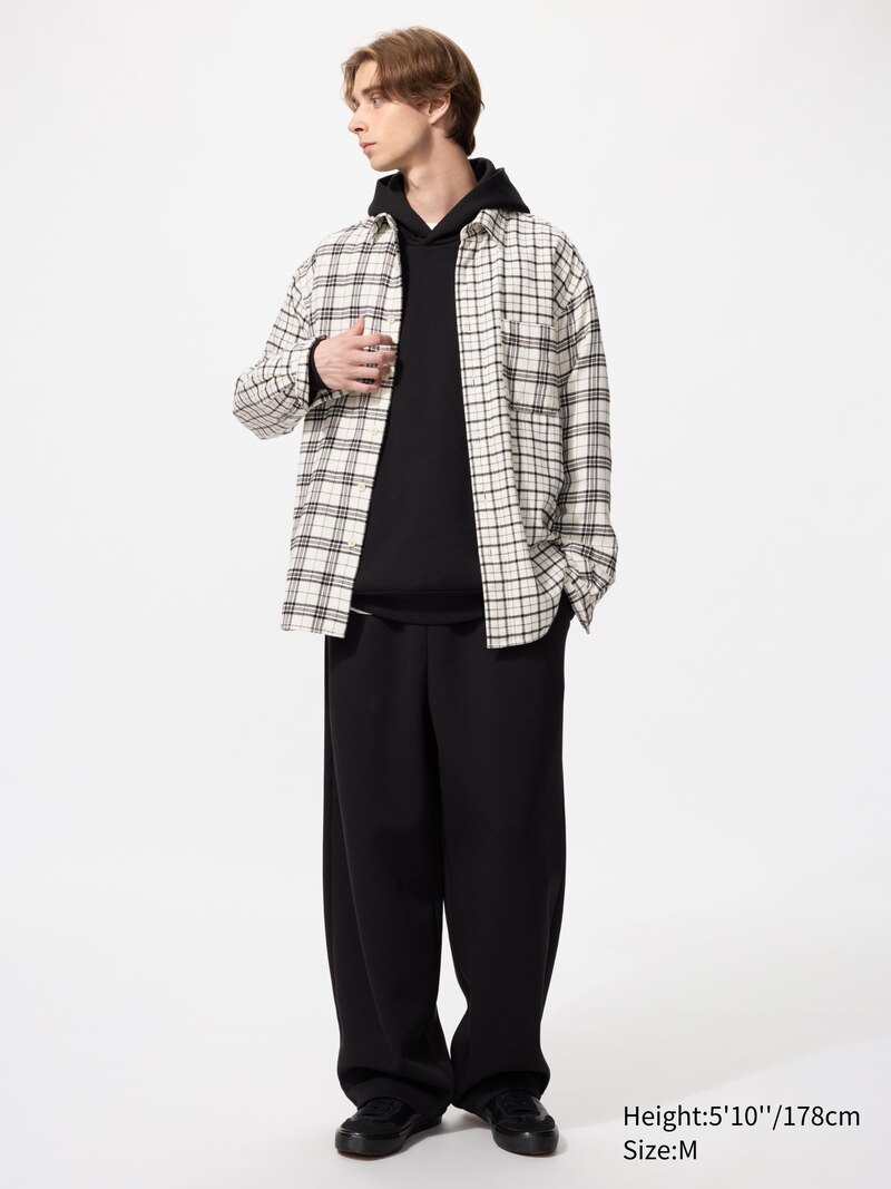 Фланелевая рубашка с клетчатым узором (с воротником)