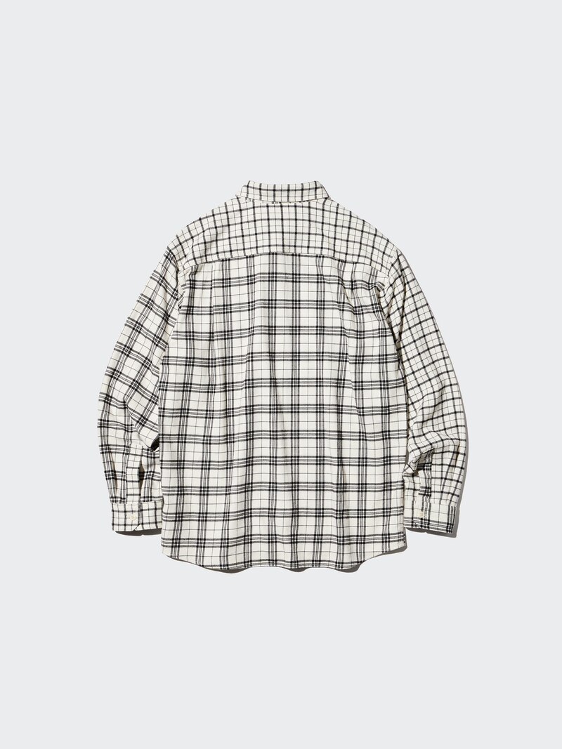 Фланелевая рубашка с клетчатым узором (с воротником)