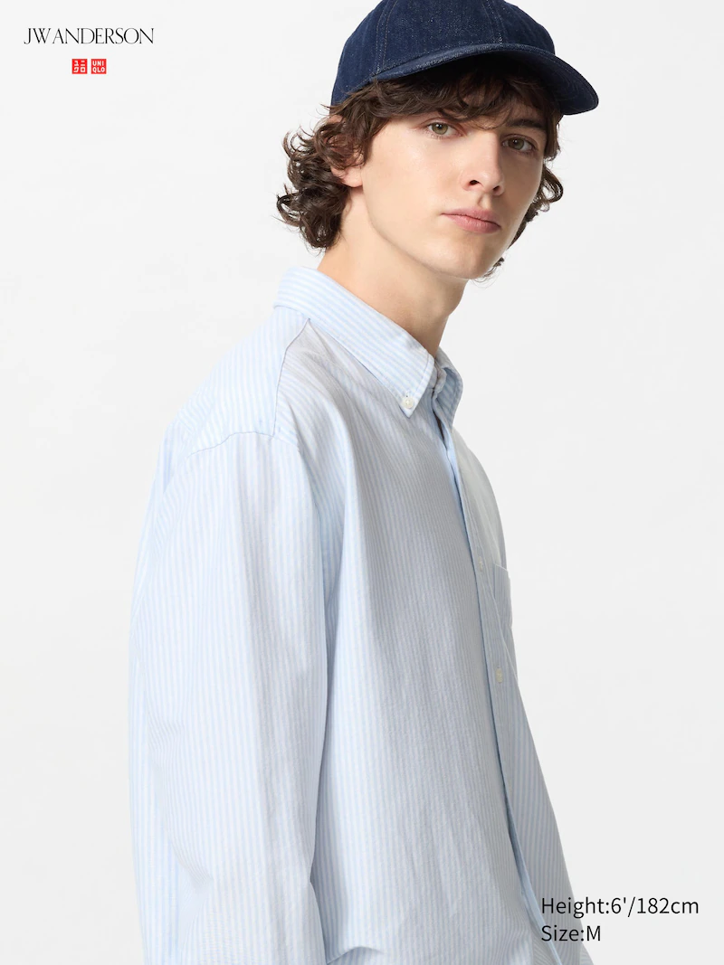 Рубашка oxford с длинным рукавом (в полоску)