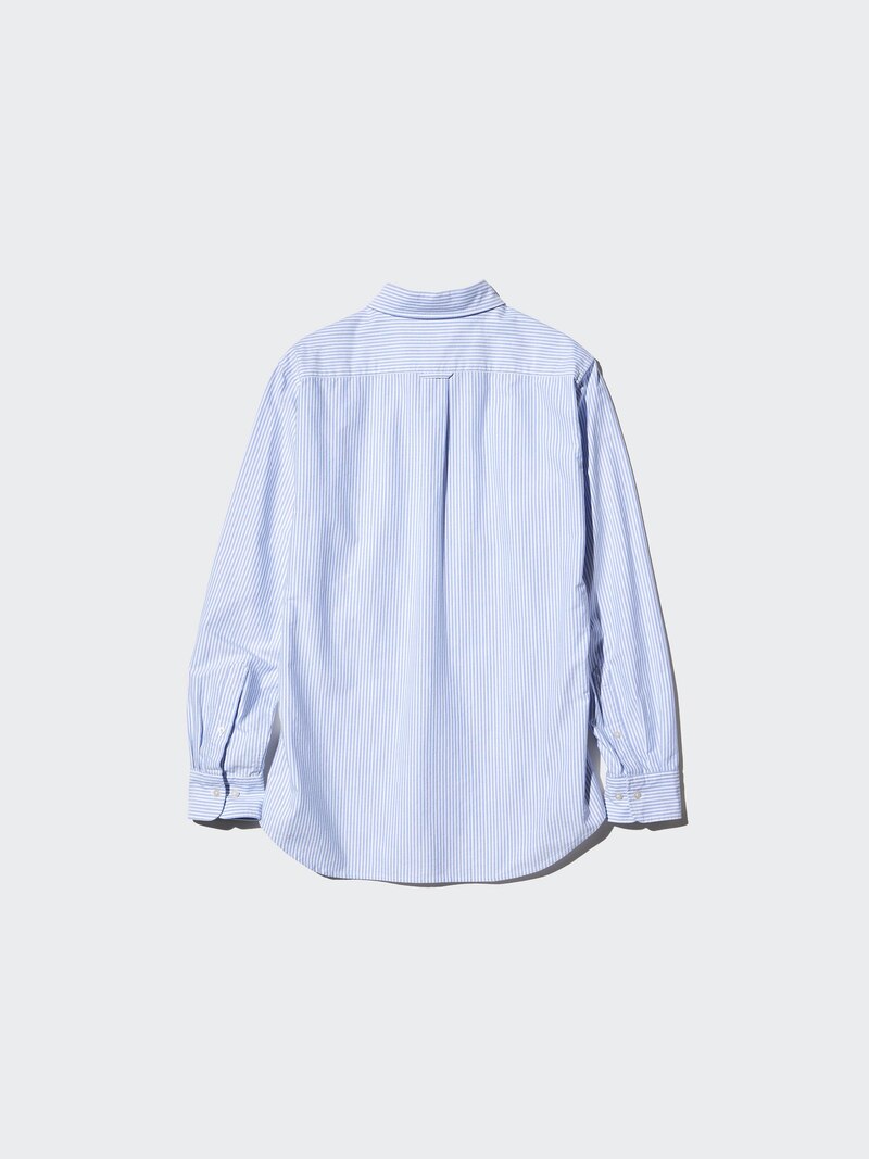 Рубашка oxford с синими полосками slim fit