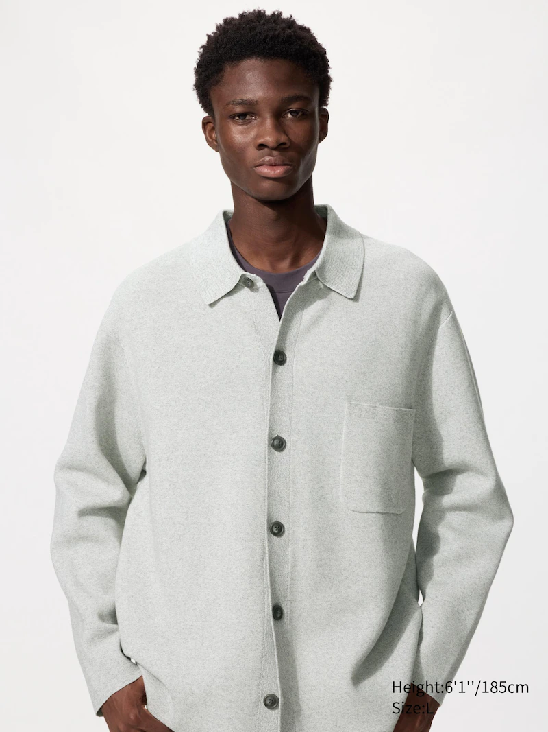 Кардиган с воротником-рубашкой milano ribbed