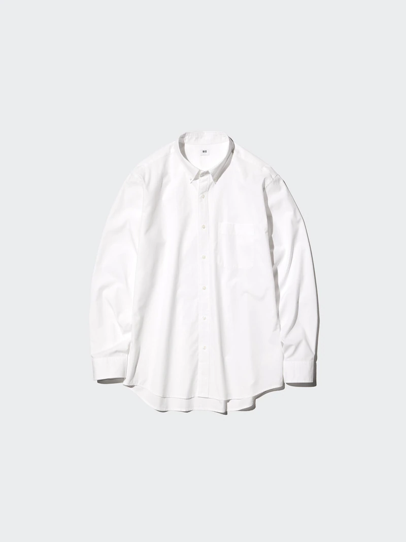 Рубашка из широкобортного хлопка regular fit (с отложным воротником)