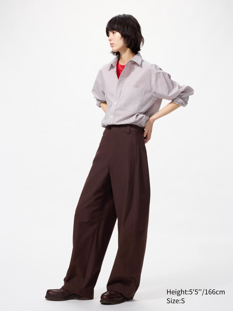 Рубашка с регулярной посадкой и воротником на пуговицах в клетку