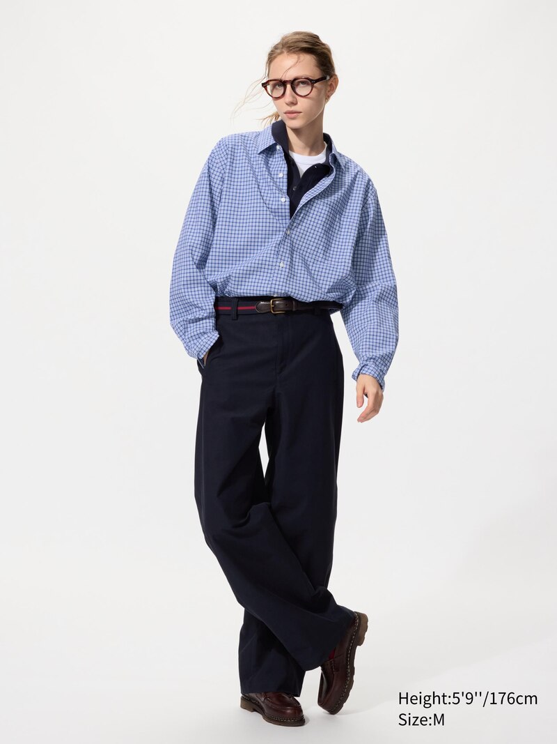 Рубашка из бордовой ткани с регулярным кроем (обычный воротник, клетка)