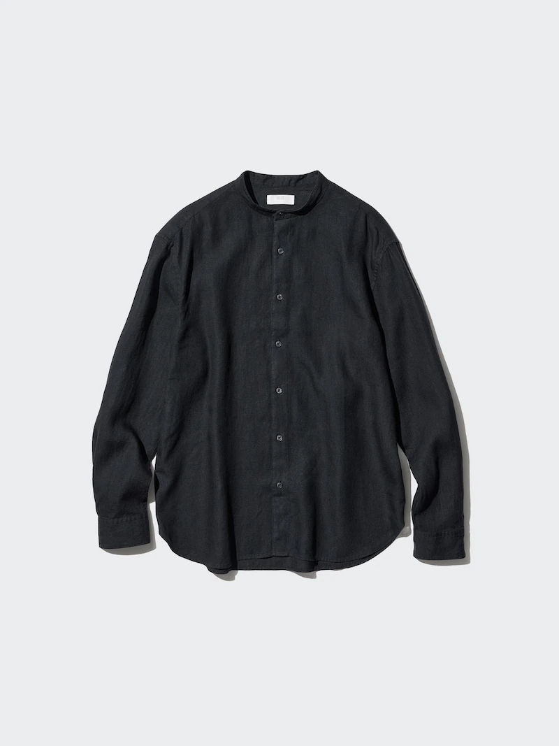 Рубашка из 100% премиального льна (с отложным воротником)