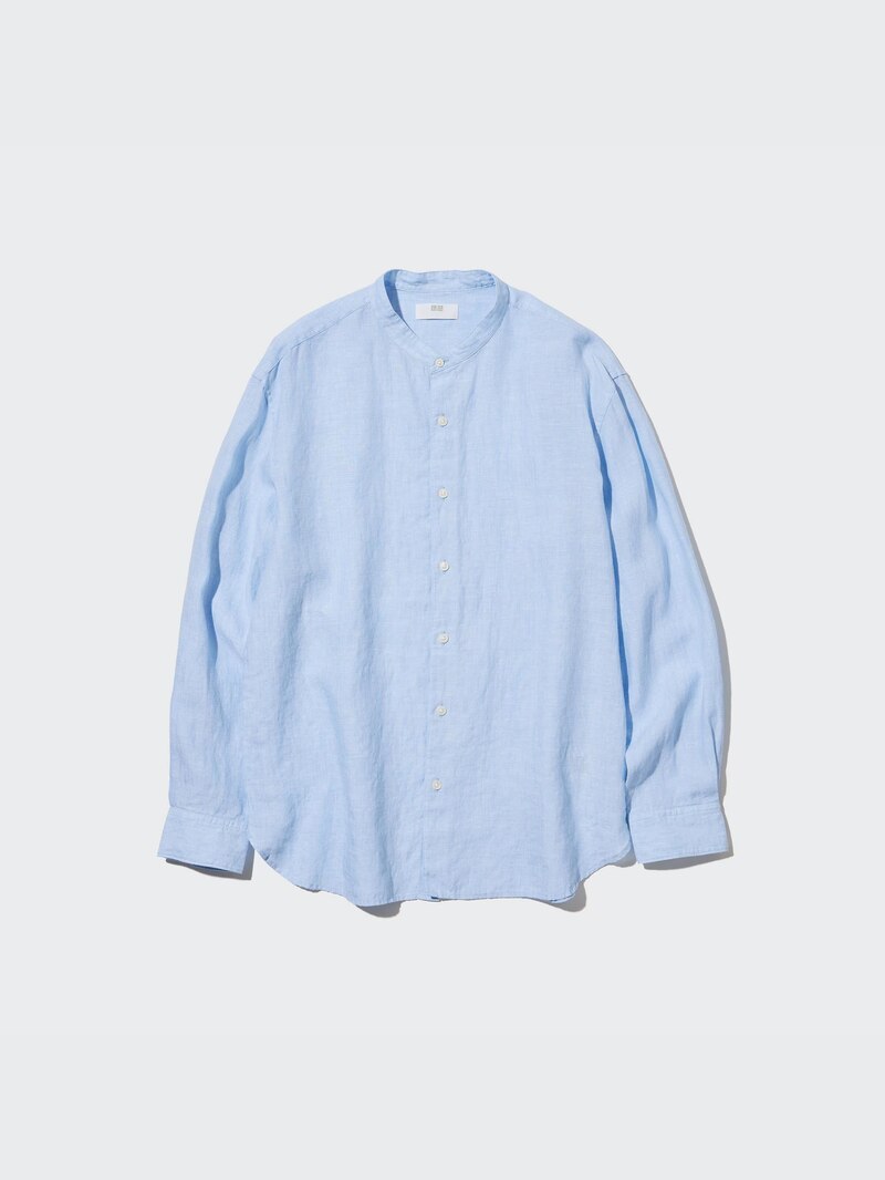 Рубашка из 100% премиального льна (с отложным воротником)