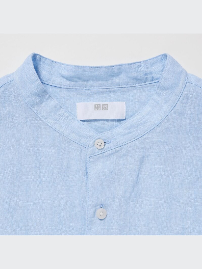 Рубашка из 100% премиального льна (с отложным воротником)