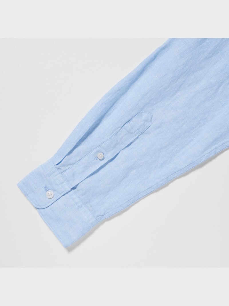 Рубашка из 100% премиального льна (с отложным воротником)