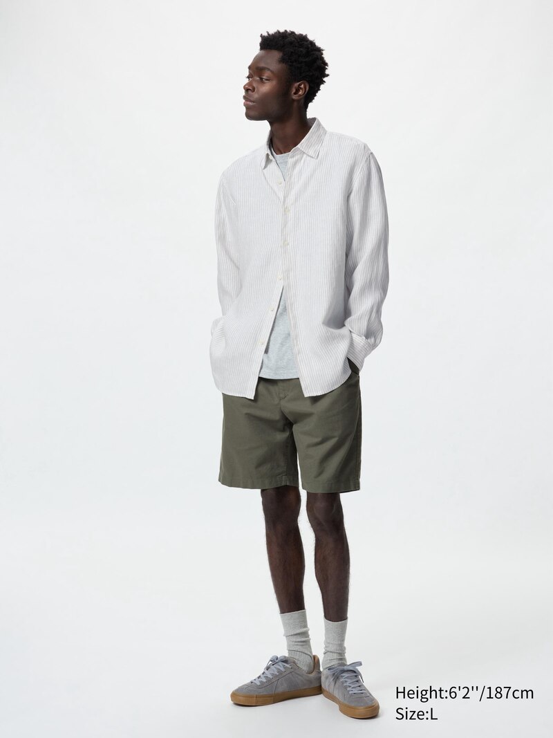 Рубашка из 100% премиального льна (в полоску)