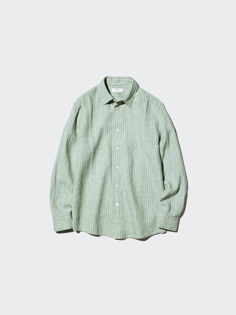 Рубашка из 100% премиального льна (в полоску)