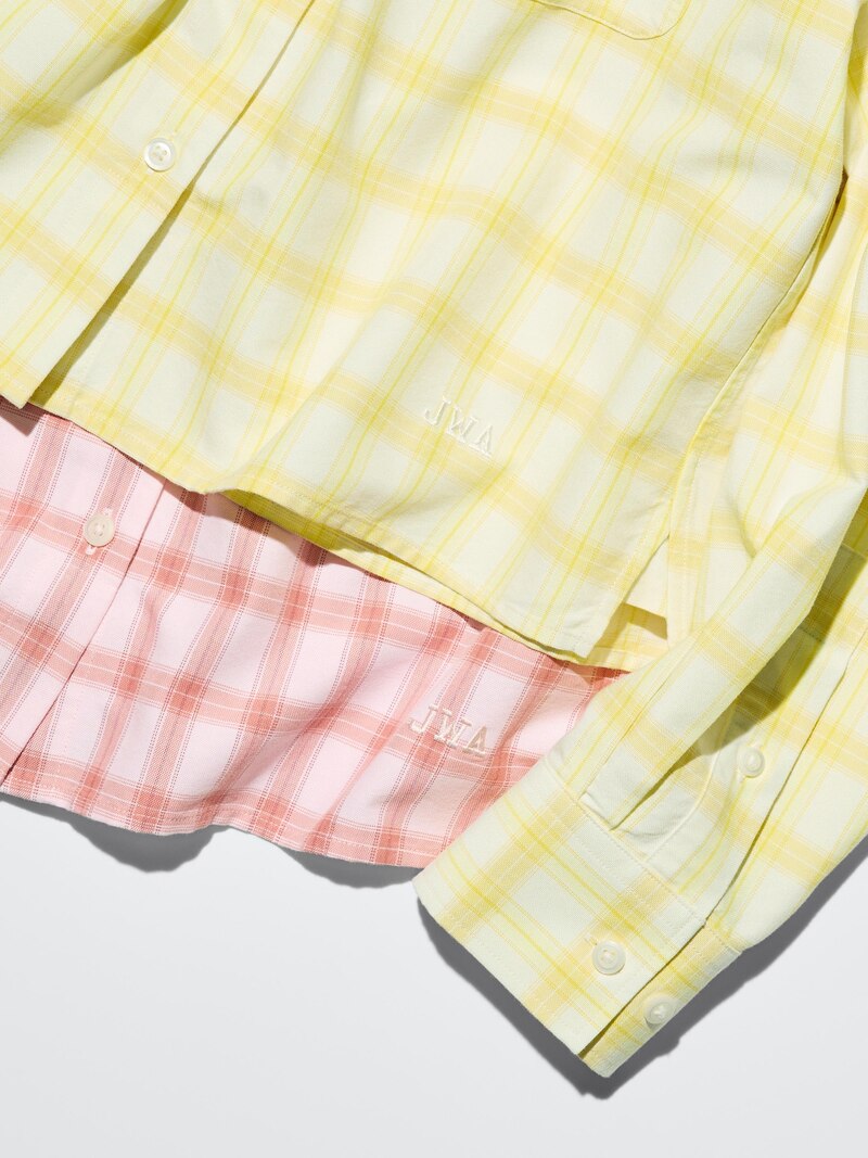 Рубашка oxford boxy (в клетку) uniqlo