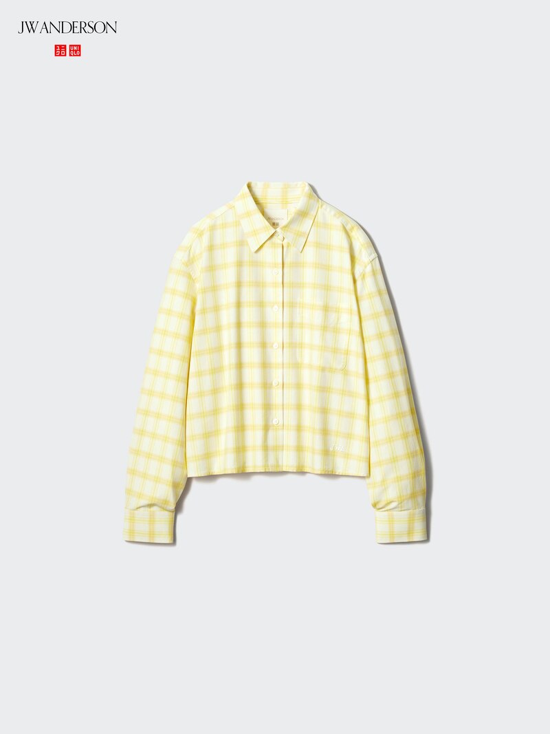 Рубашка oxford boxy (в клетку) uniqlo