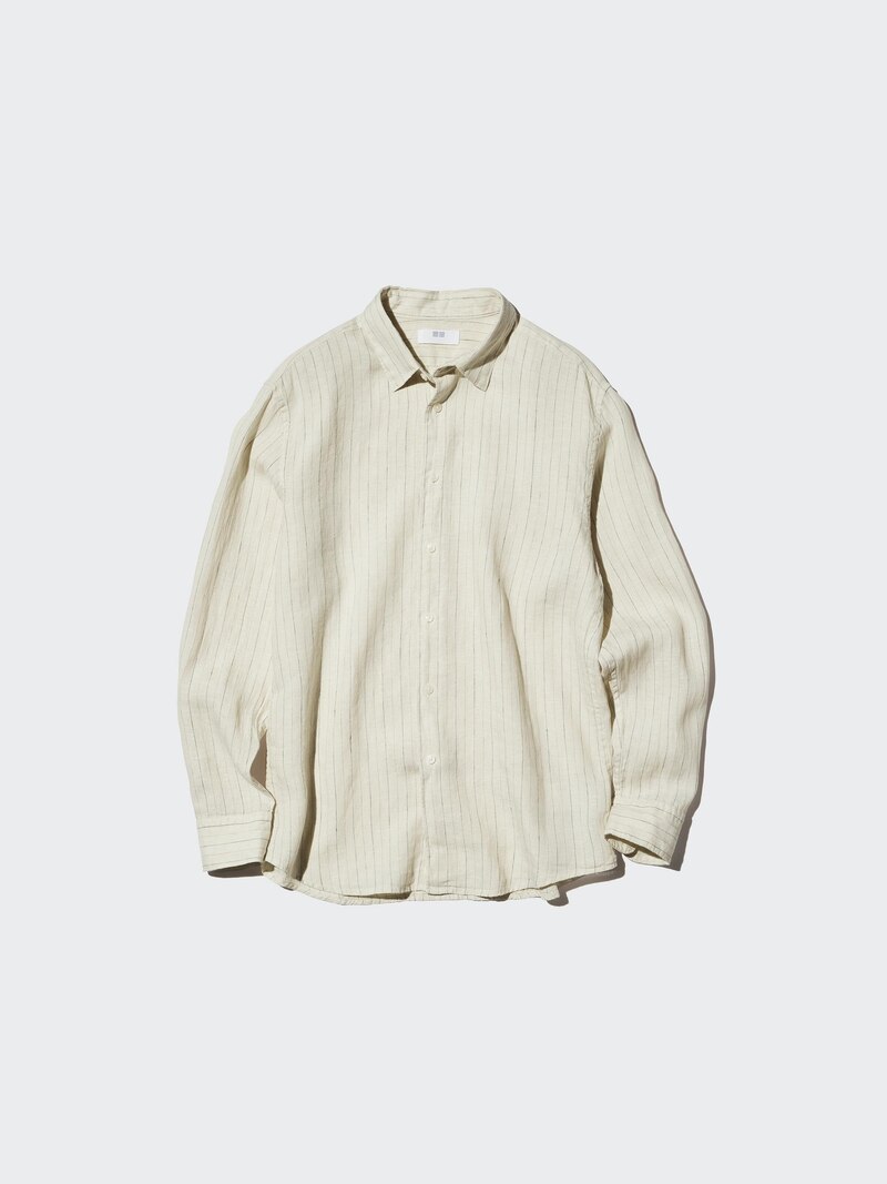 Рубашка из 100% премиального льна (в полоску)