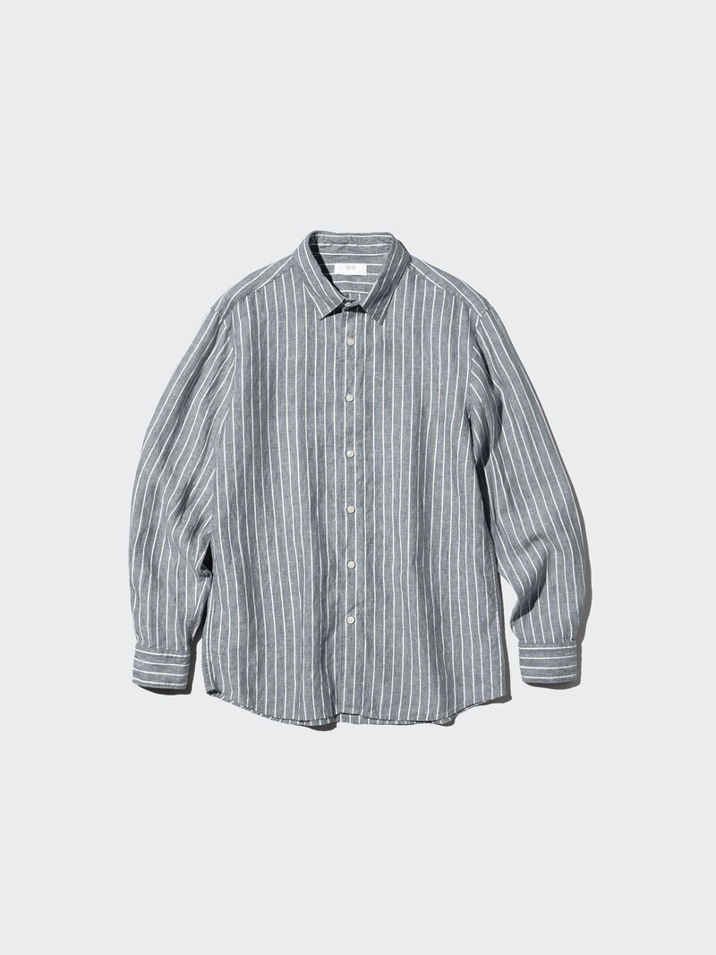 Рубашка из 100% премиального льна (в полоску)