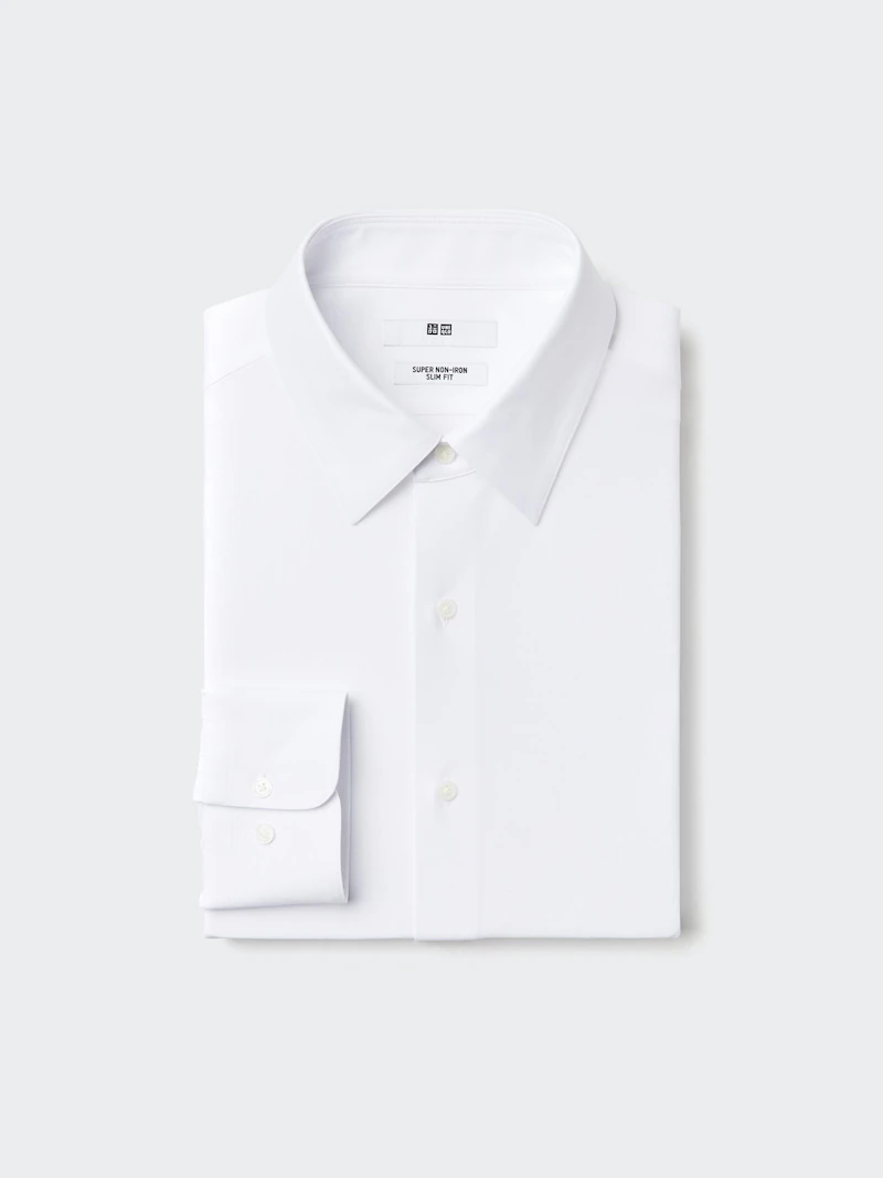 Рубашка super non iron slim fit jersey (с регулярным воротником)