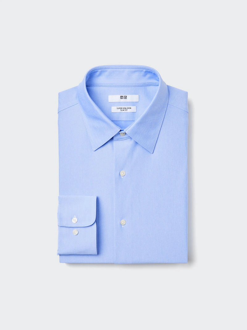 Рубашка slim fit jersey super non iron (обычный воротник)