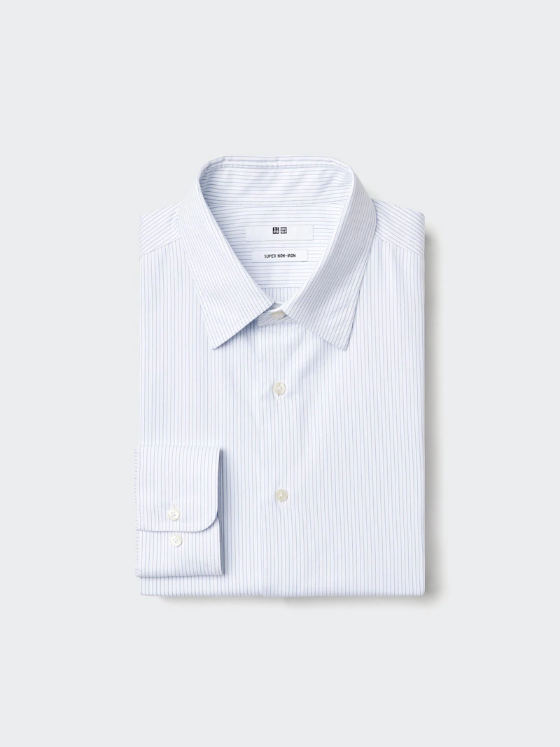 Рубашка super non-iron regular fit (обычный воротник, полосатая)
