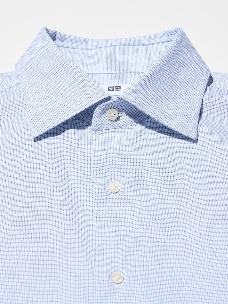 Рубашка super non-iron regular fit (воротник-стойка, клетка)