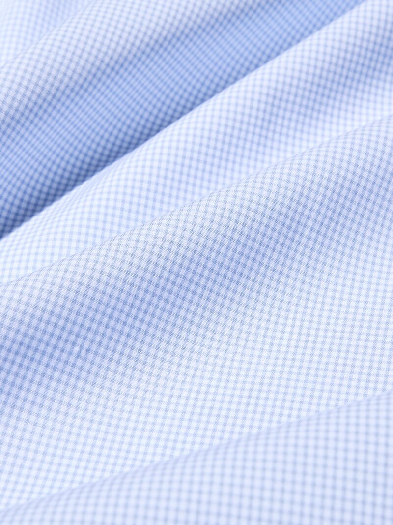 Мужская рубашка с рубашечным воротником, супер не мнется, slim fit (regular collar, check)