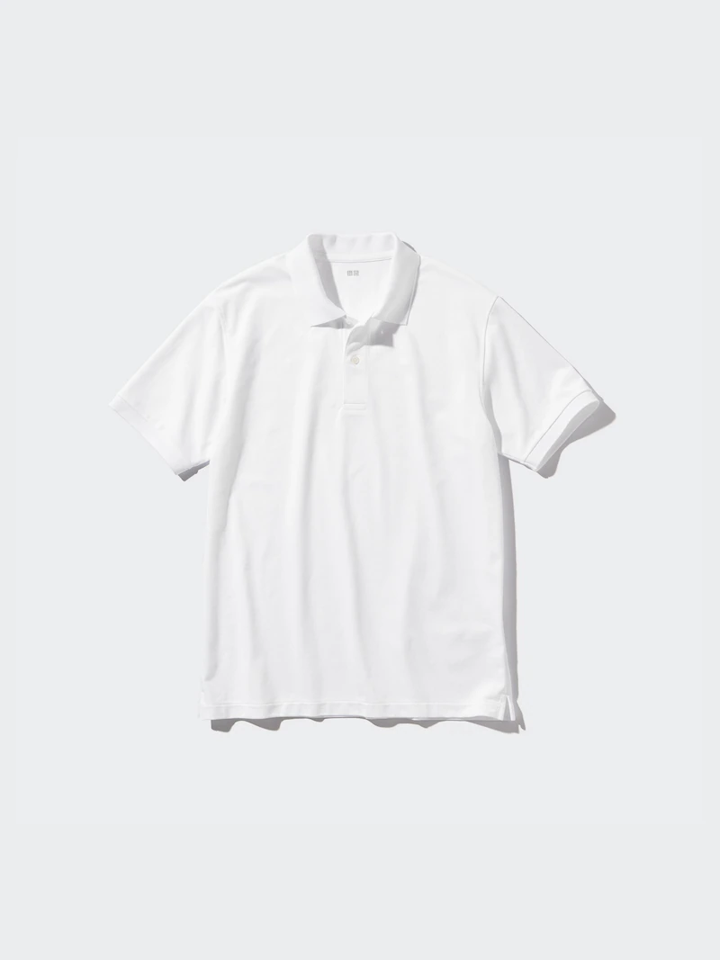 Поло из хлопкового пике с технологией dry