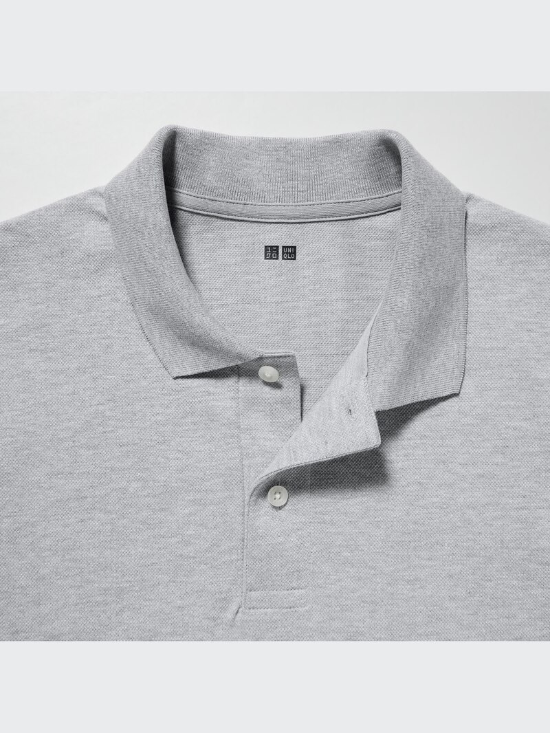 Поло из хлопкового пике с технологией dry