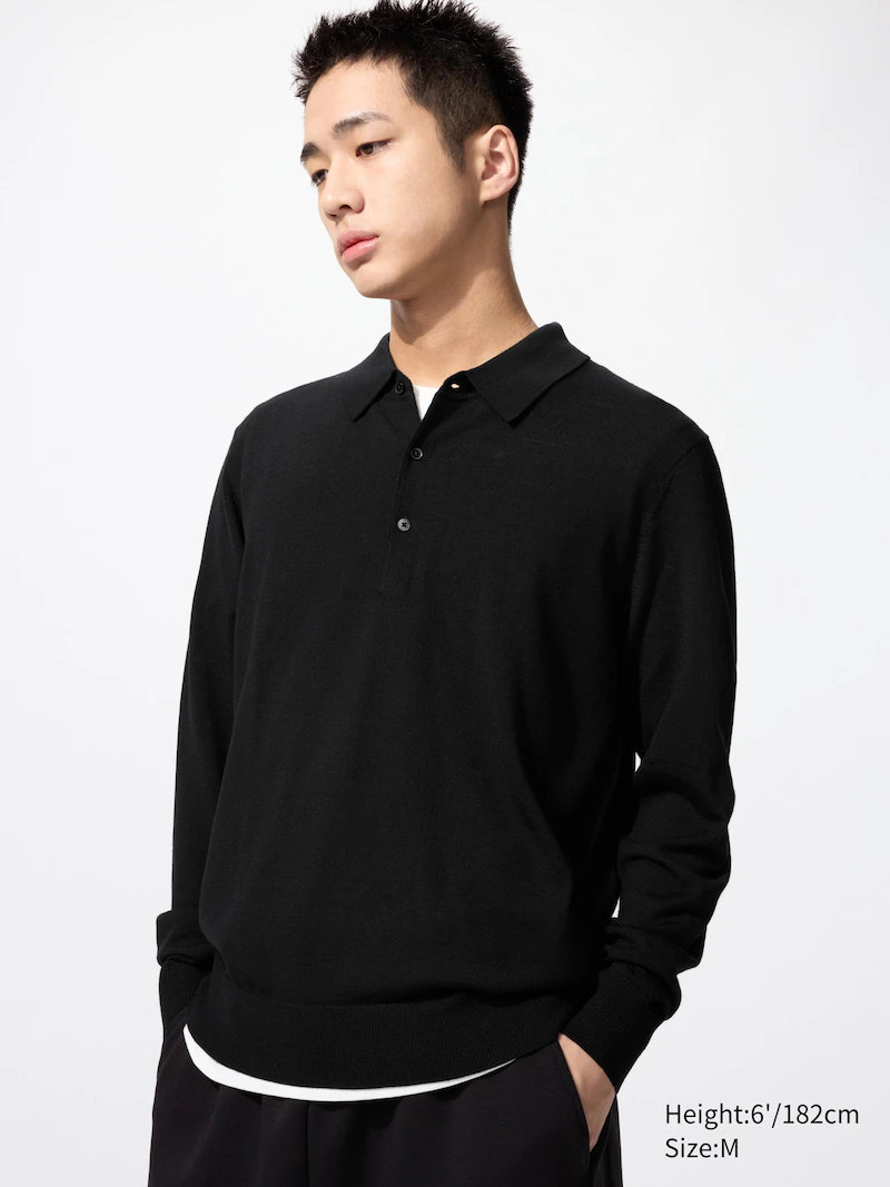 Поло из 100% мериносовой шерсти