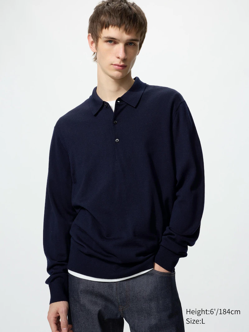 Поло из 100% мериносовой шерсти