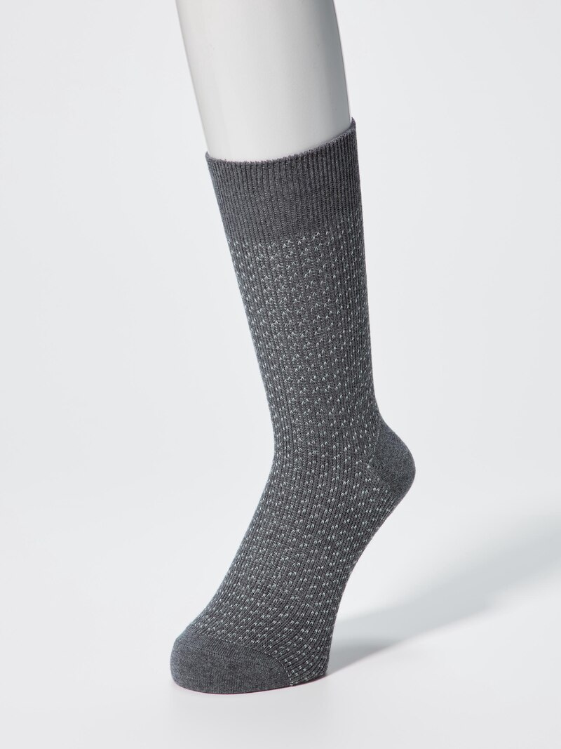 Носки с узором глазок птицы