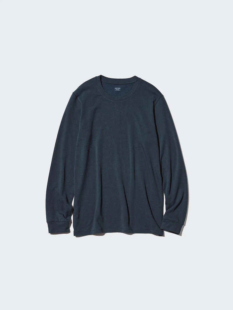 Футболка с длинным рукавом heattech extra warm из хлопка с высоким воротником