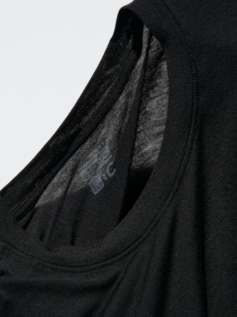 Футболка с длинным рукавом из тонкого кашемирового микса heattech extra warm