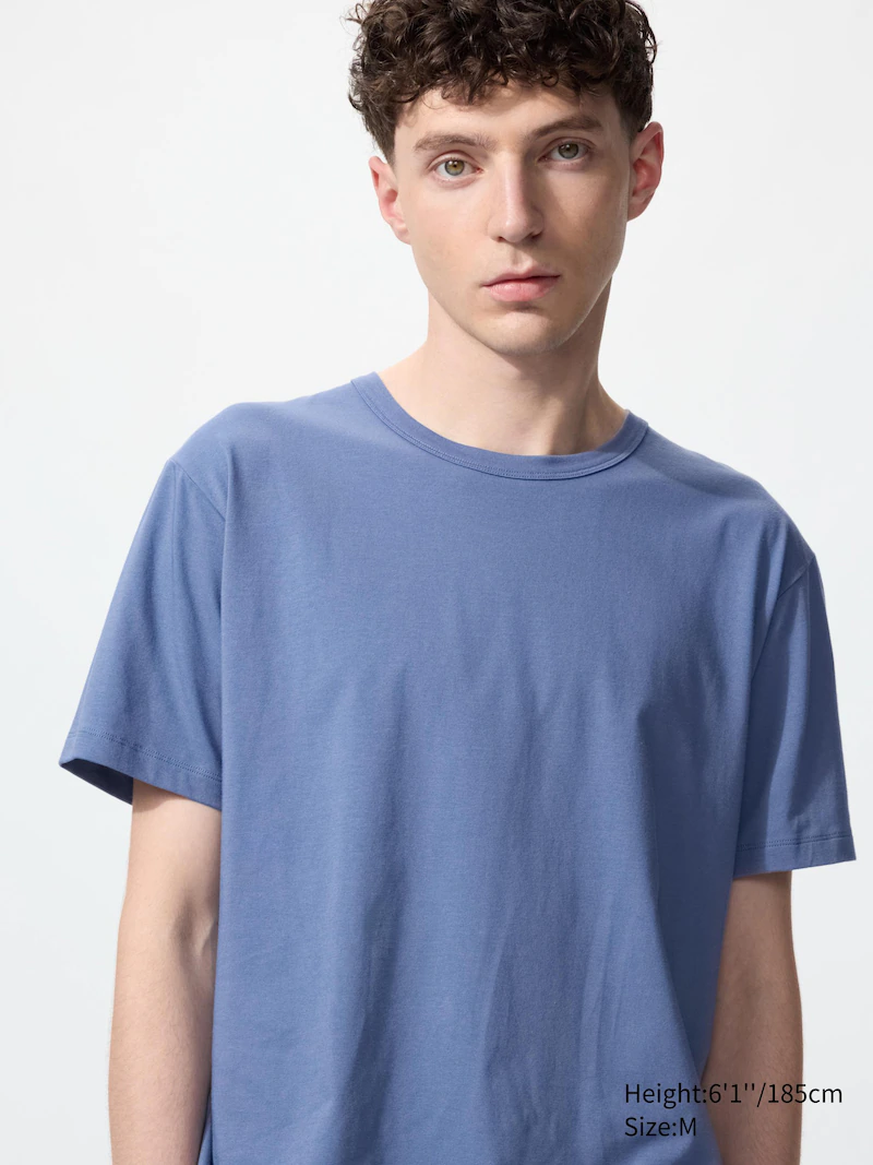 Футболка airism из хлопка с круглым вырезом