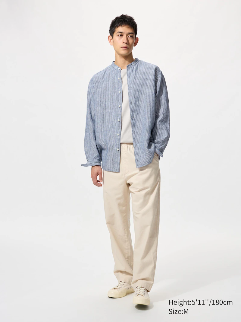 Брюки из смесового льна easy