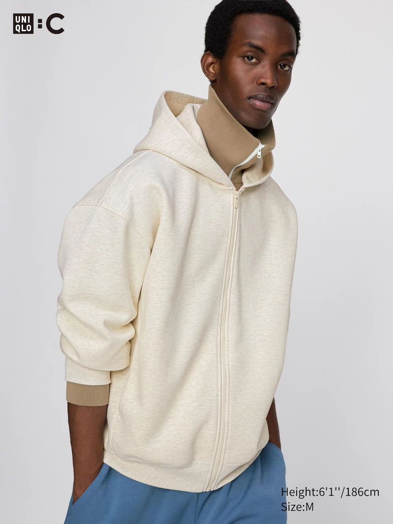 Толстовка с полной молнией oversized sweat