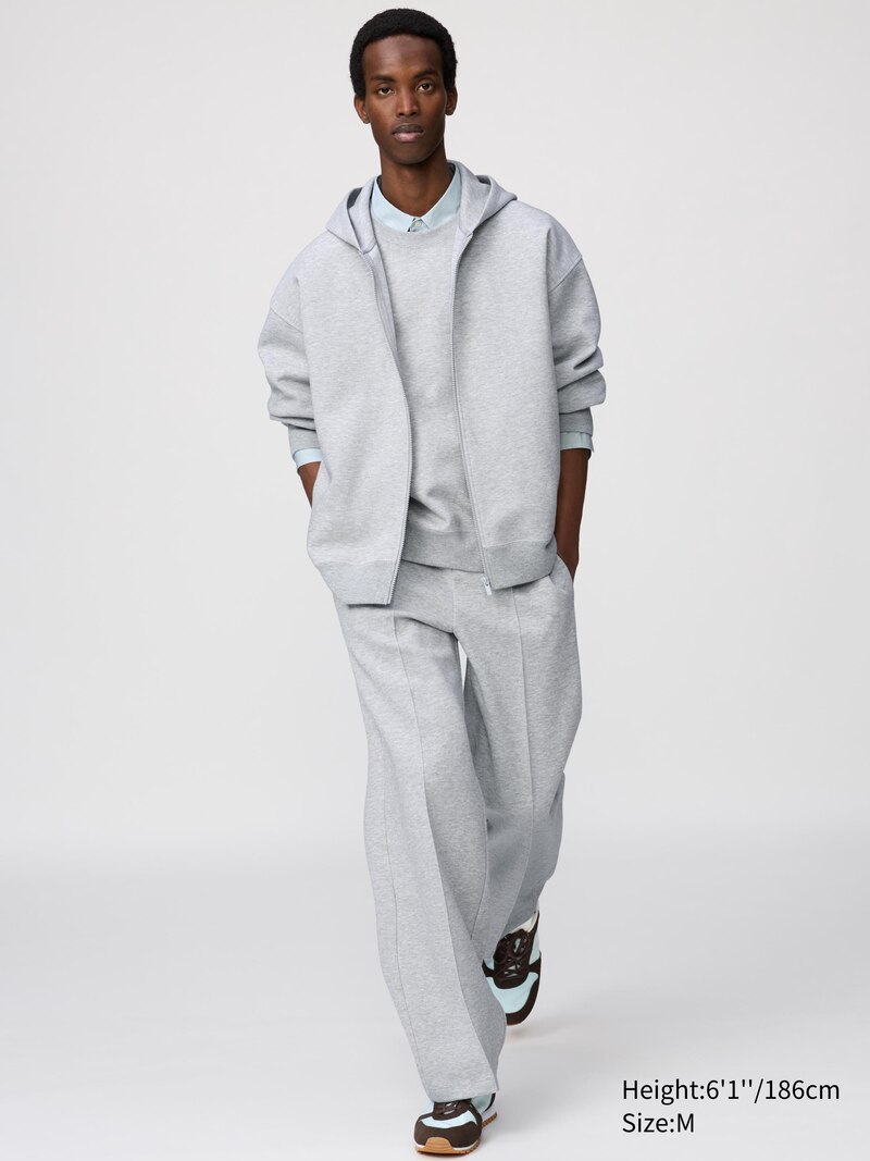 Штаны прямого кроя из хлопкового трикотажа