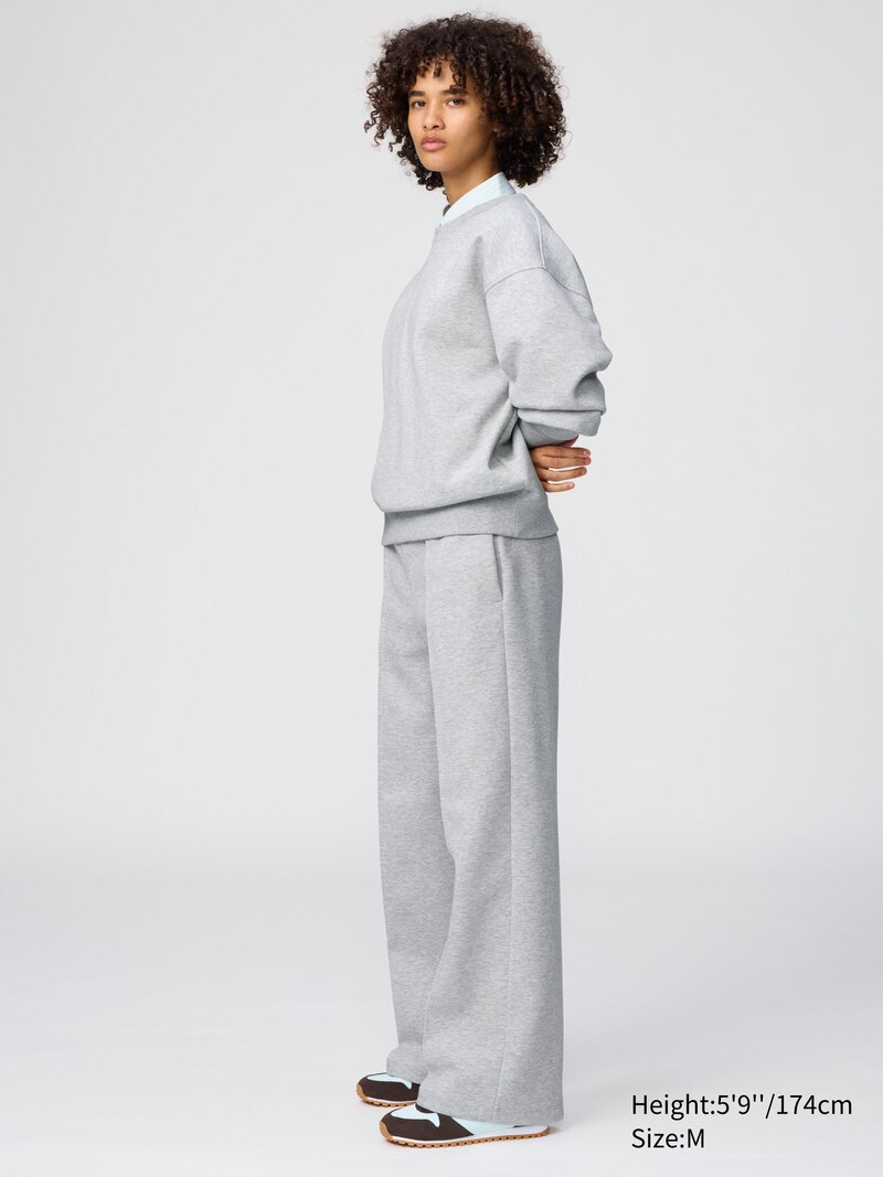 Штаны прямого кроя из хлопкового трикотажа