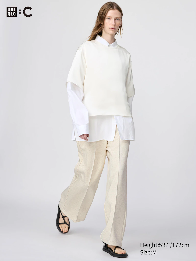 Прямые брюки из толстого трикотажа