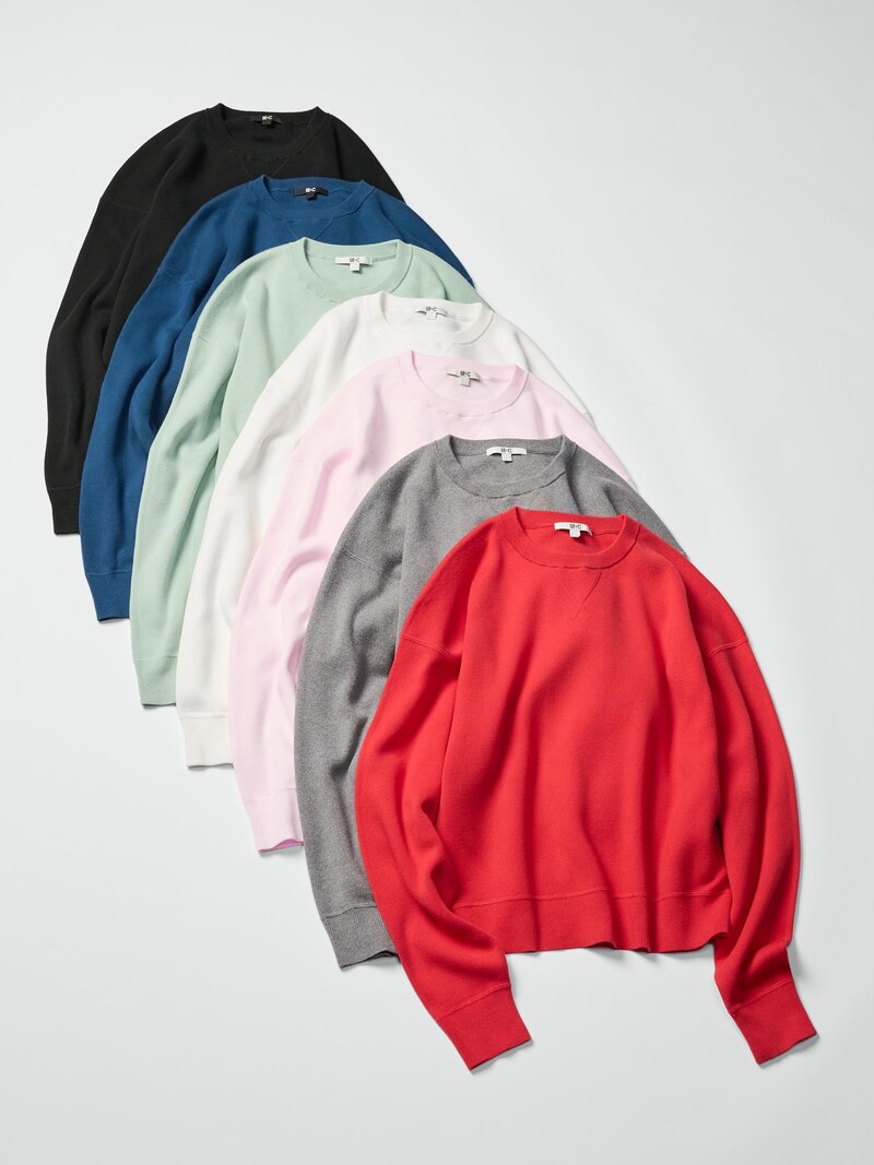 Джемпер с круглым вырезом из хлопка smooth cotton