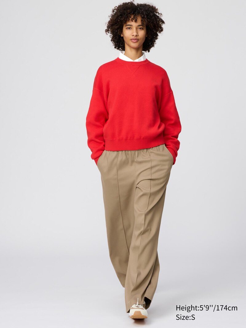 Джемпер с круглым вырезом из мягкого хлопка