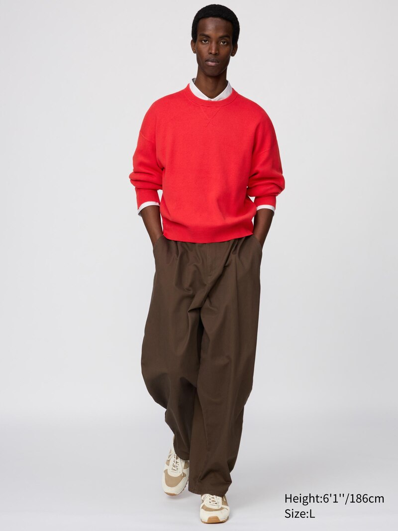 Джемпер с круглым вырезом из мягкого хлопка