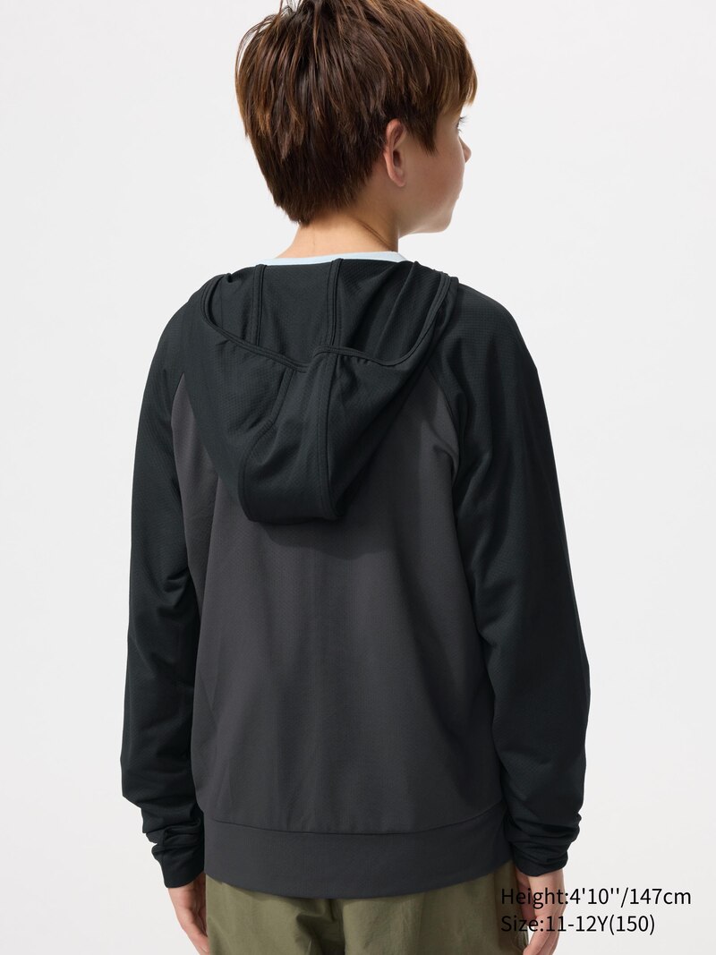 Толстовка с полной молнией airism с защитой от уф-лучей (блок цветов)