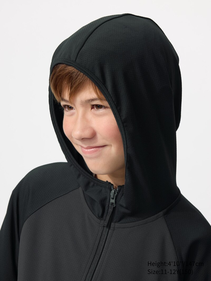 Толстовка с полной молнией airism с защитой от уф-лучей (блок цветов)