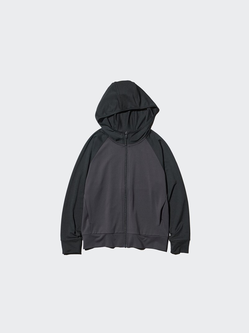 Толстовка с полной молнией airism с защитой от уф-лучей (блок цветов)