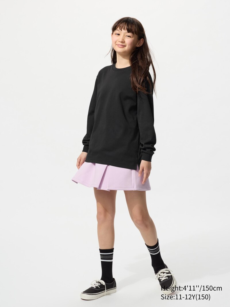 Футболка с круглым вырезом airism cotton (длинный рукав)