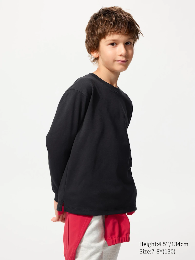 Футболка с круглым вырезом airism cotton (длинный рукав)