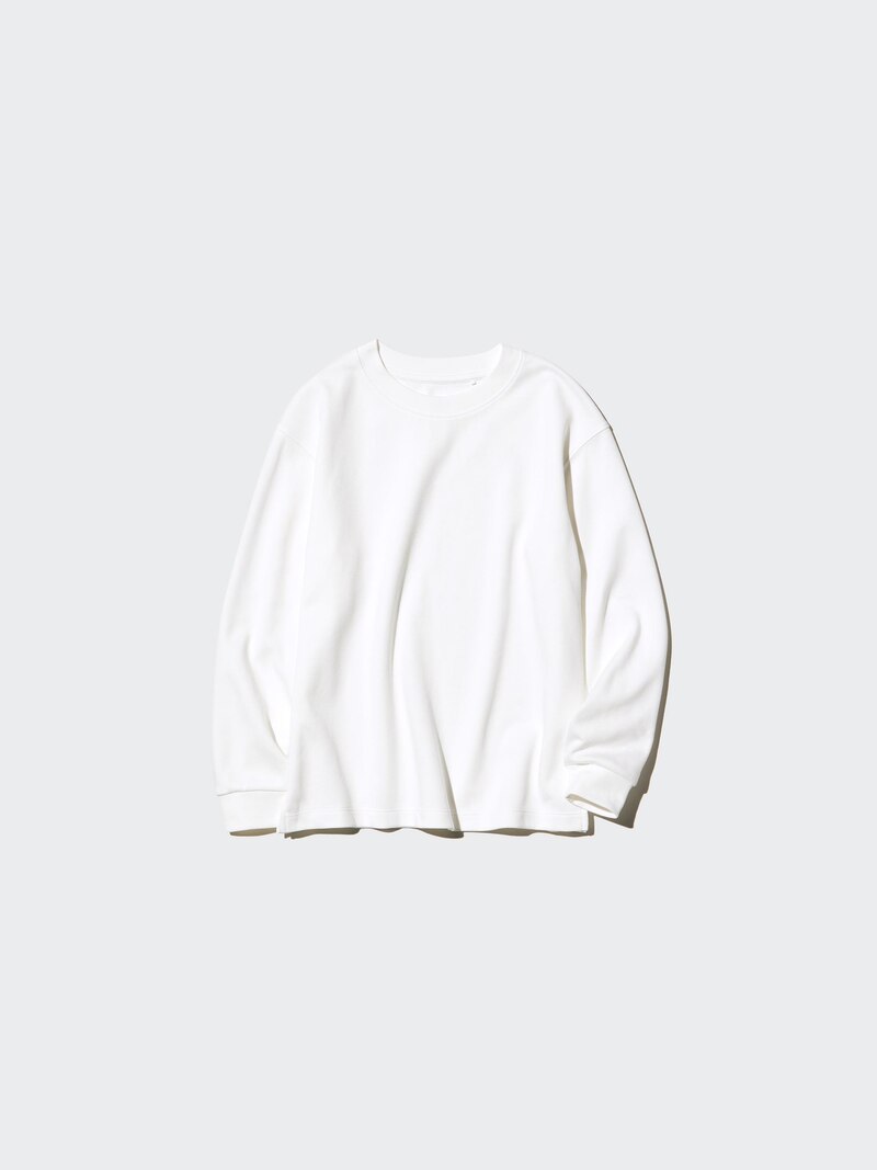 Футболка с круглым вырезом airism cotton (длинный рукав)