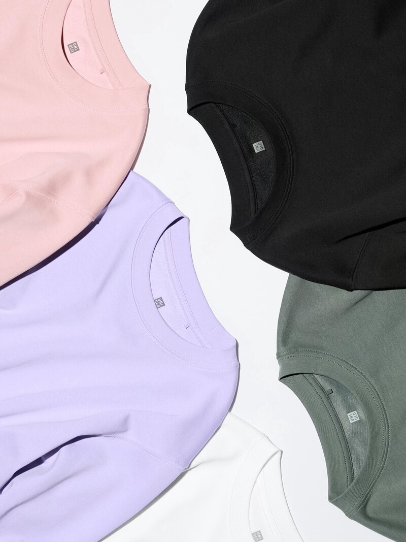 Футболка с круглым вырезом airism cotton (длинный рукав)