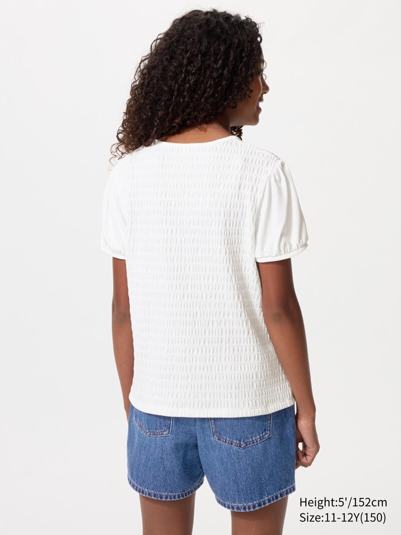 Футболка с объемными рукавами (плиссировка)