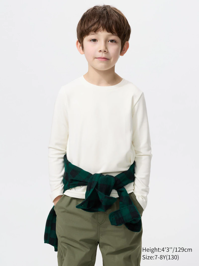 Футболка heattech с длинным рукавом из хлопка ultra warm