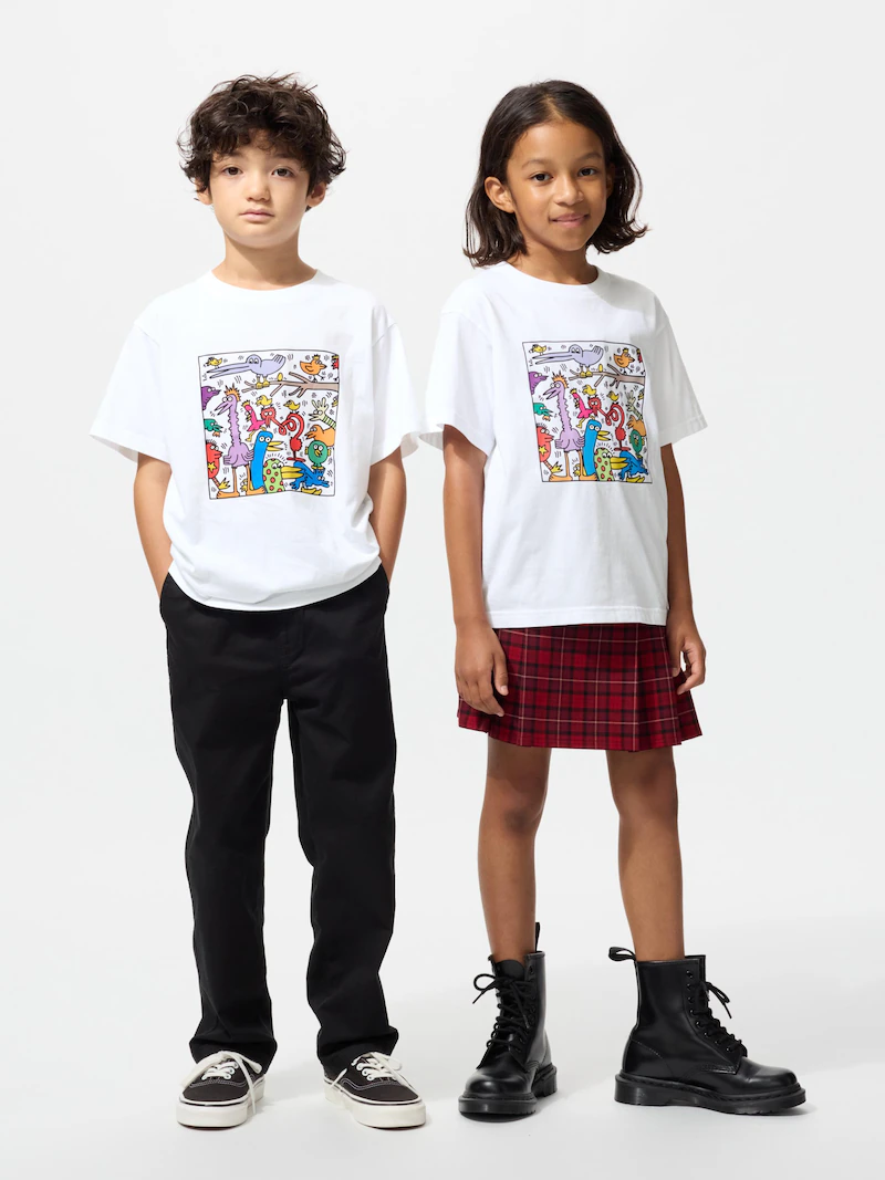 Футболка с графикой ny pop art (кит харинг)