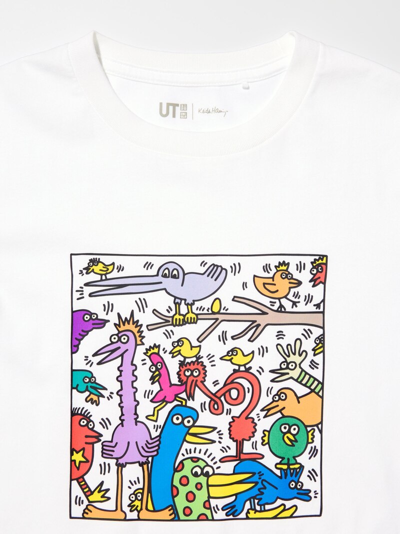 Футболка с графикой ny pop art (кит харинг)